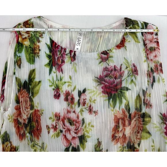 Anthropologie Lapis Floral Pleated Mesh Midi Dress NWT Size M - Picture 9 of 12